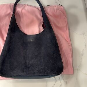 Kate Spade navy blue sude shoulder bag
